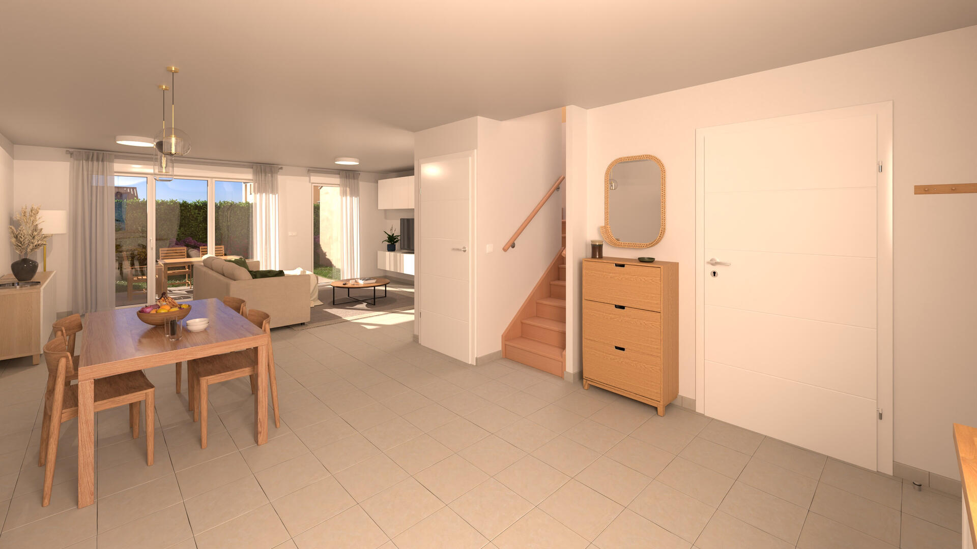 Design d'intérieur et valorisation des volumes : Mise en scène d'un espace de vie chaleureux et accueillant. L'étude de la lumière naturelle et le choix d'un aménagement contemporain soulignent le potentiel des volumes et invitent à la projection imméd